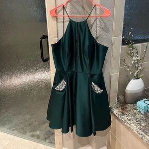 Homecoming, prom or special event emerald dress